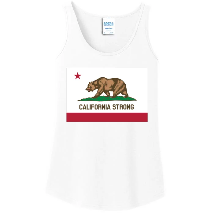 California Strong Flag Ladies Essential Tank