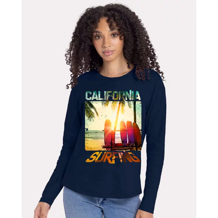 California Surfing Womens Cotton Relaxed Long Sleeve T-Shirt