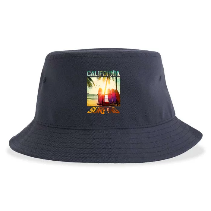 California Surfing Sustainable Bucket Hat