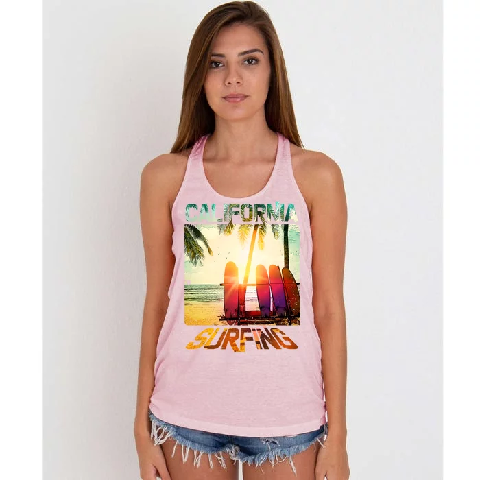 California Surfing Women's Knotted Racerback Tank