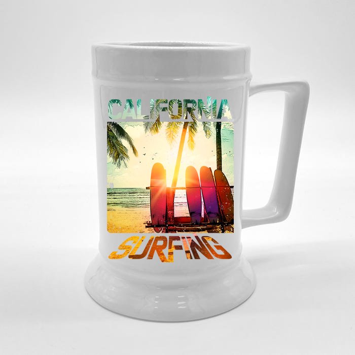 California Surfing Front & Back Beer Stein