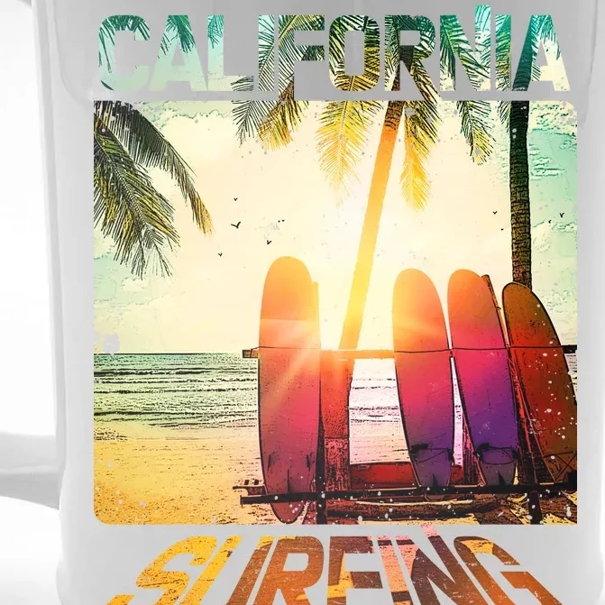 California Surfing Front & Back Beer Stein