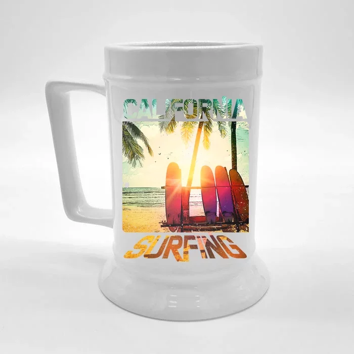 California Surfing Front & Back Beer Stein