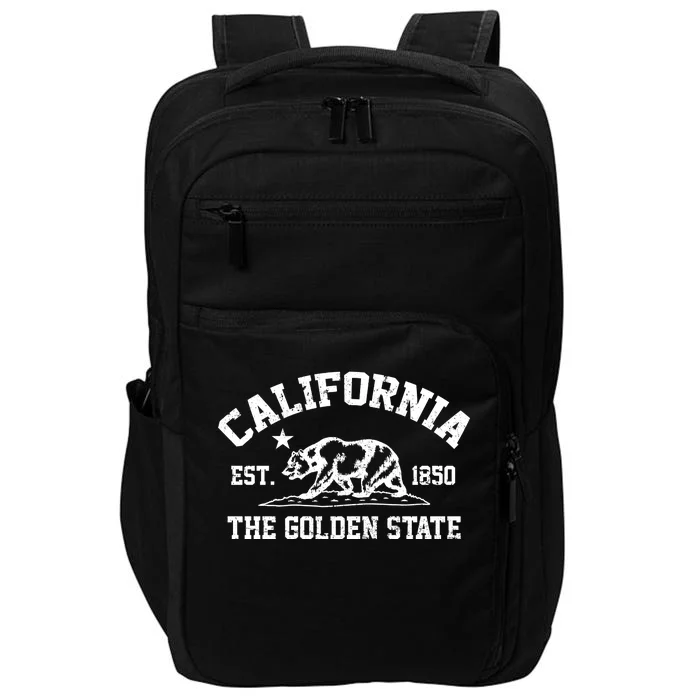 California The Golden State Est 1850 Impact Tech Backpack