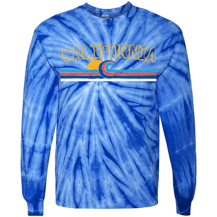 California Wave Tie-Dye Long Sleeve Shirt