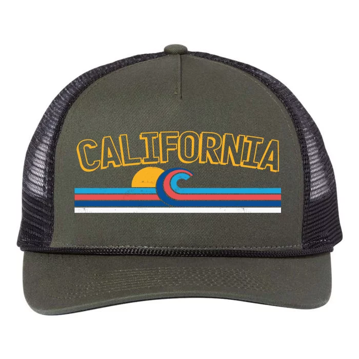 California Wave Retro Rope Trucker Hat Cap