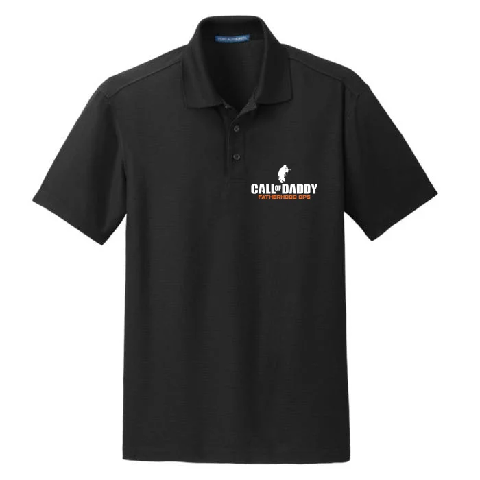 Call of Daddy Fatherhood OPS Gamer Dad Dry Zone Grid Performance Polo