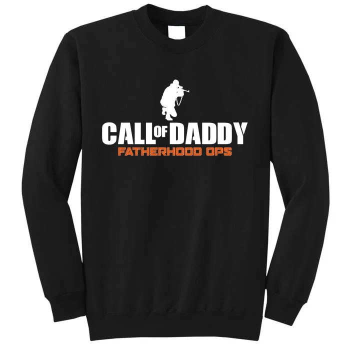 Call of Daddy Fatherhood OPS Gamer Dad Tall Sweatshirt