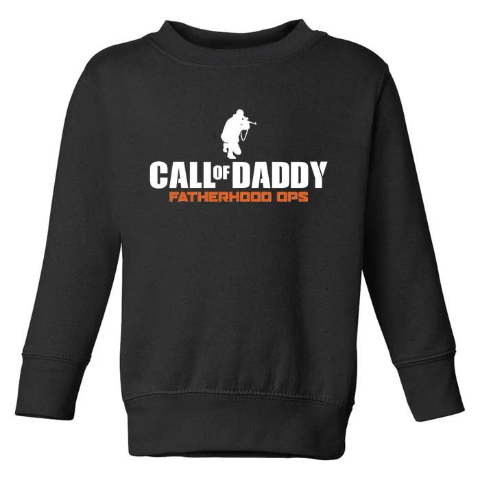 Call of Daddy Fatherhood OPS Gamer Dad Toddler Sweatshirt