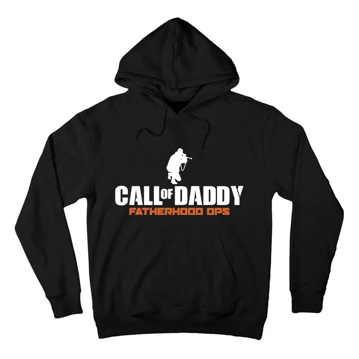 Call of Daddy Fatherhood OPS Gamer Dad Tall Hoodie