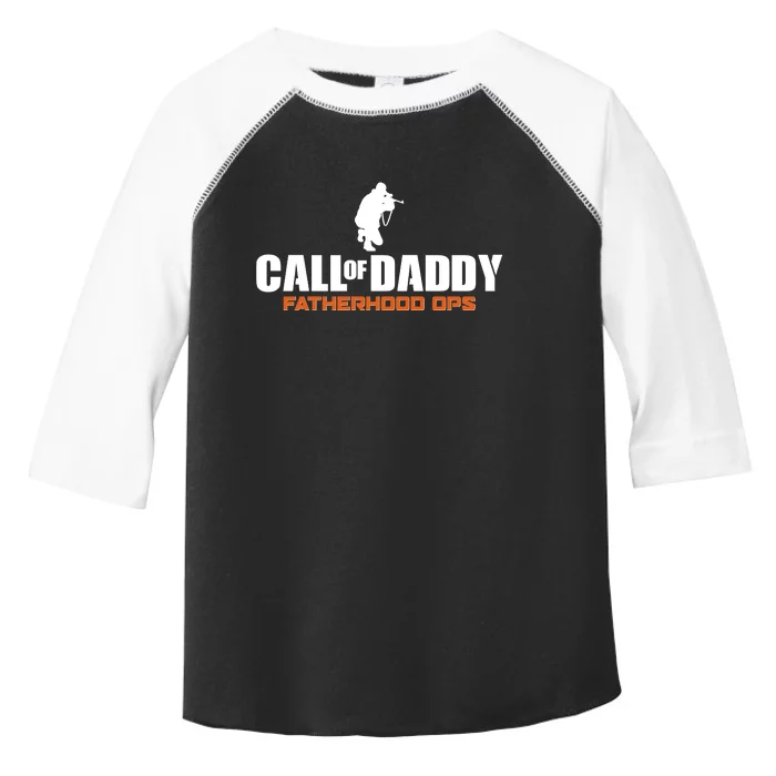 Call of Daddy Fatherhood OPS Gamer Dad Toddler Fine Jersey T-Shirt