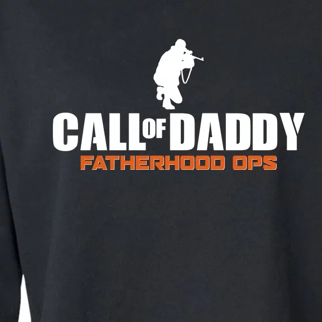 Call of Daddy Fatherhood OPS Gamer Dad Cropped Pullover Crew