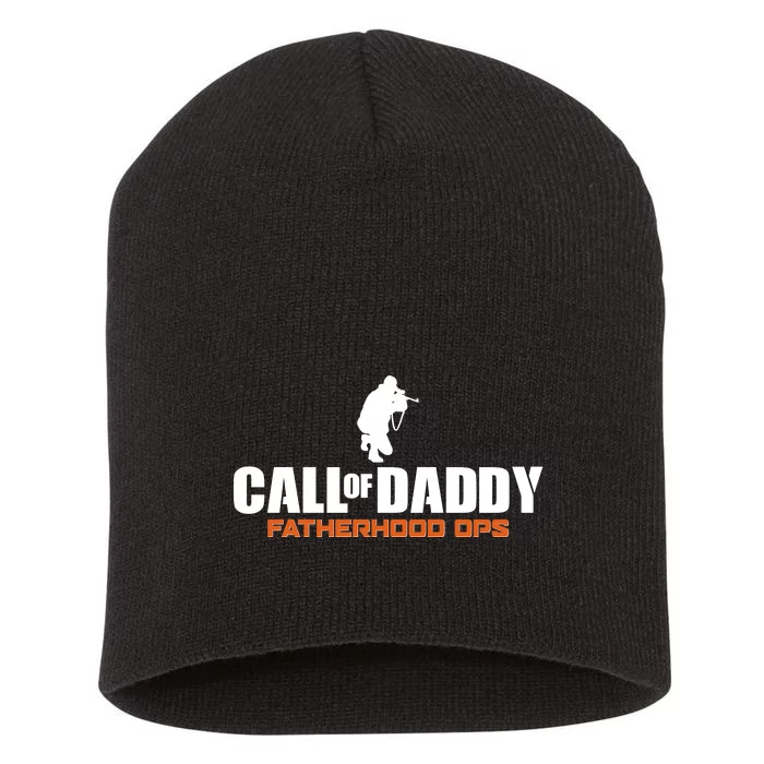 Call of Daddy Fatherhood OPS Gamer Dad Short Acrylic Beanie