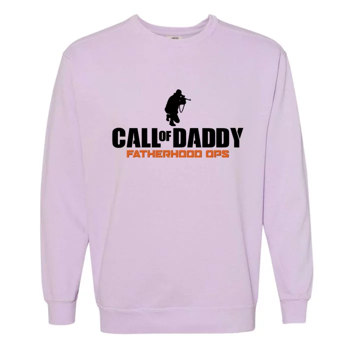 Call of Daddy Fatherhood OPS Gamer Dad Garment-Dyed Sweatshirt