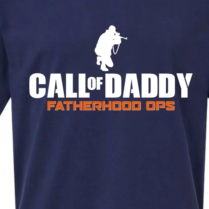 Call of Daddy Fatherhood OPS Gamer Dad Sueded Cloud Jersey T-Shirt