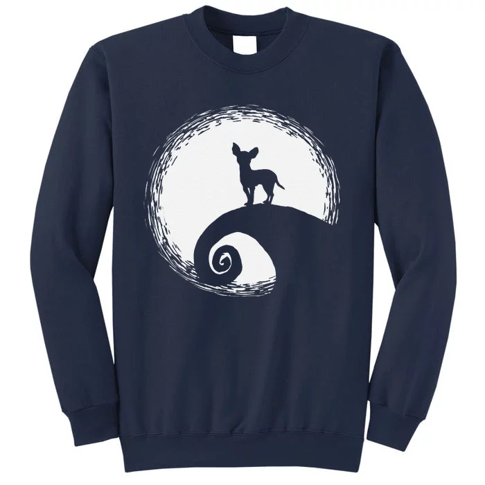 Chihuahua And Moon Halloween Funny For Dog Lover Sweatshirt