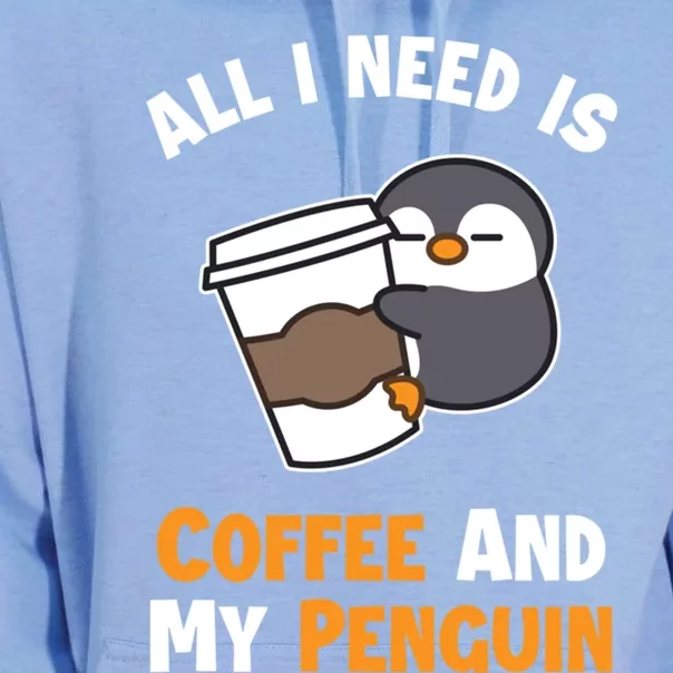 Coffee And My Penguin Sea Bird King Emperor Penguin Gift Unisex Surf Hoodie