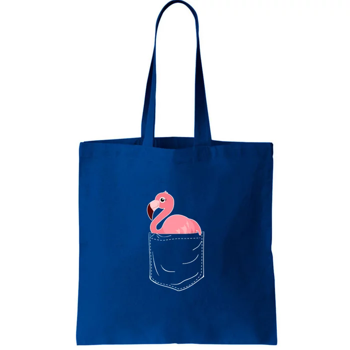 Cute Adorable Mini Flamingo in Pocket Tote Bag