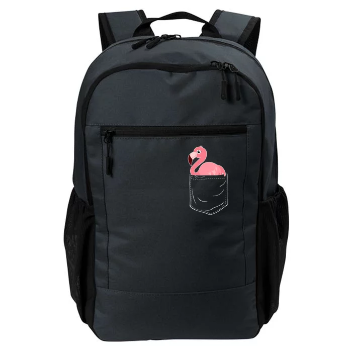 Cute Adorable Mini Flamingo in Pocket Daily Commute Backpack