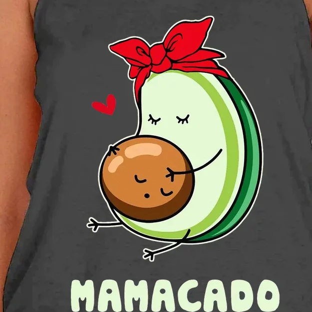 Cute Avocado Mamacado Tee Avocado Mama Avocado Mom Women's Knotted Racerback Tank