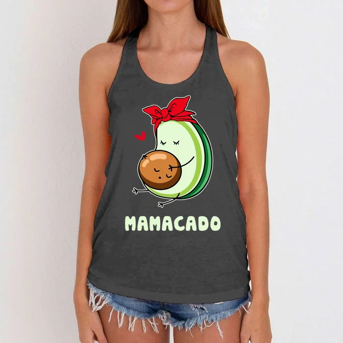 Cute Avocado Mamacado Tee Avocado Mama Avocado Mom Women's Knotted Racerback Tank