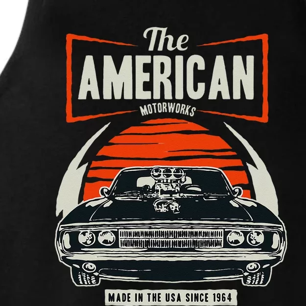 Classic American Muscle Cars Novelty Ladies Tri-Blend Wicking Tank