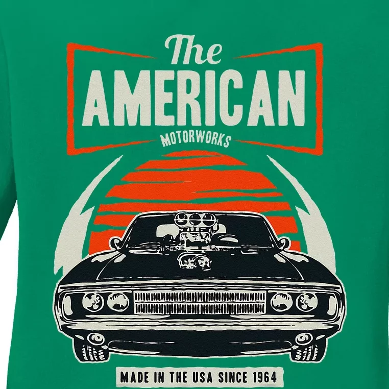 Classic American Muscle Cars Novelty Ladies Long Sleeve Shirt