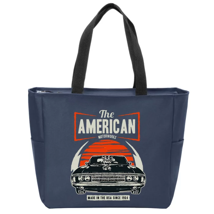 Classic American Muscle Cars Novelty Zip Tote Bag