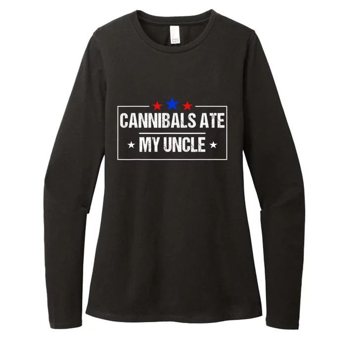 Cannibals Ate My Uncle Biden Funny Womens CVC Long Sleeve Shirt