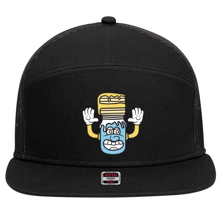 Cake And Milk 7 Panel Mesh Trucker Snapback Hat