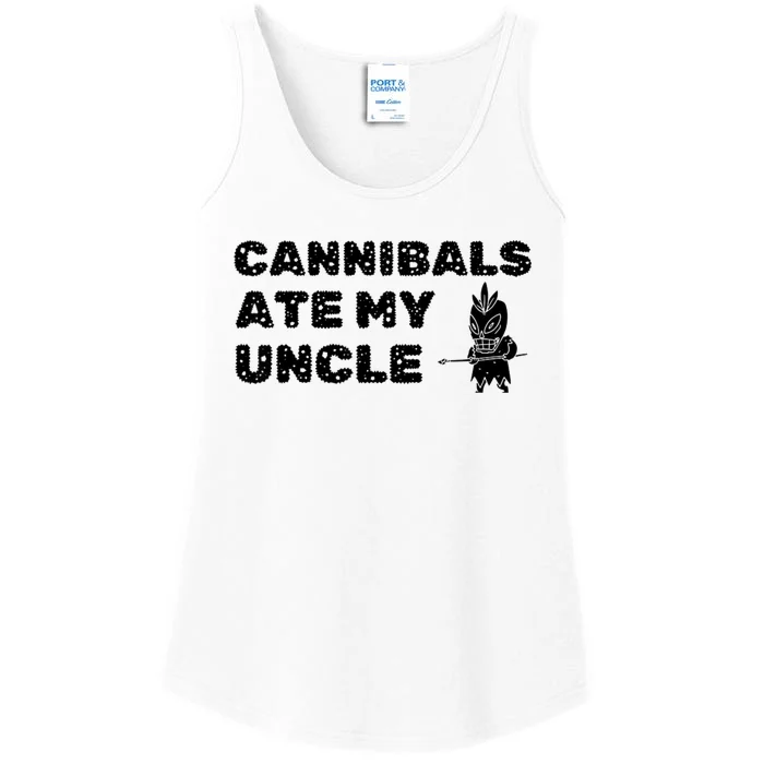 Cannibals Ate My Uncle Joe Biden Saying Funny Trump 2024 Ladies Essential Tank