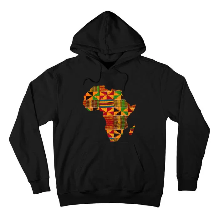 Cool Africa Map Kente Cloth Gift For African Lover Tall Hoodie