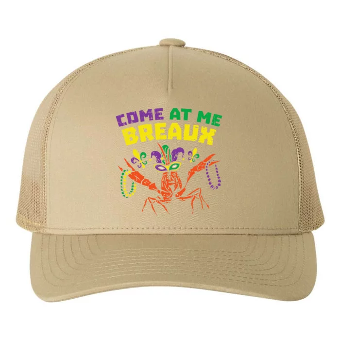 Come At Me Breaux Crawfish Beads Funny Mardi Gras Carnival (1) Yupoong Adult 5-Panel Trucker Hat