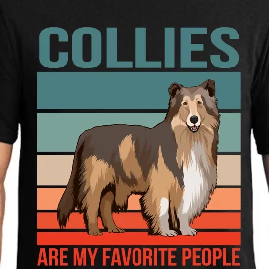 Collies Are My Favorite People Dog Owner Collie Gift Pajama Set