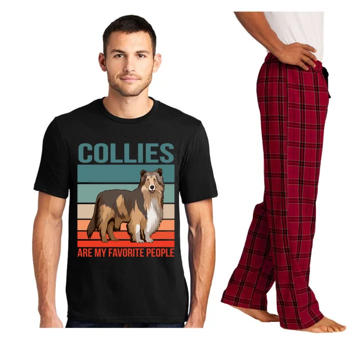 Collies Are My Favorite People Dog Owner Collie Gift Pajama Set