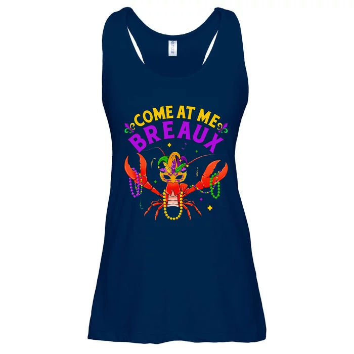 Come At Me Breaux Crawfish Beads Funny Mardi Gras Carnival Ladies Essential Flowy Tank