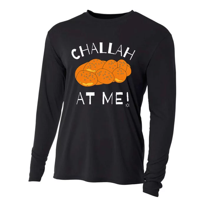 Challah at Me Rosh Hashanah Jewish Hanukkah Cooling Performance Long Sleeve Crew