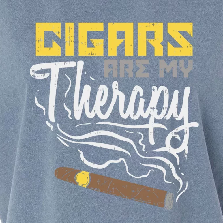 Cigars Are My Therapy Gift Garment-Dyed Women's Muscle Tee