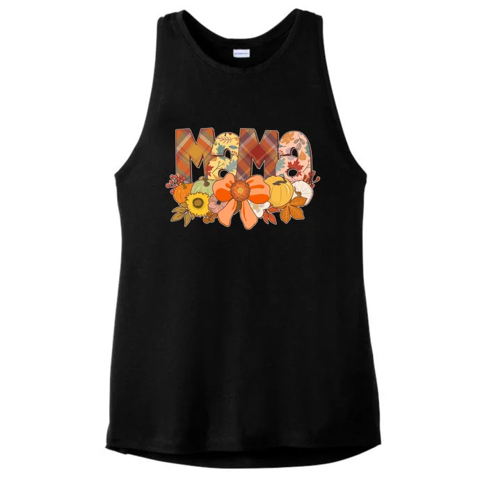 Cute Autumn Mama Fall Lover Ladies Tri-Blend Wicking Tank