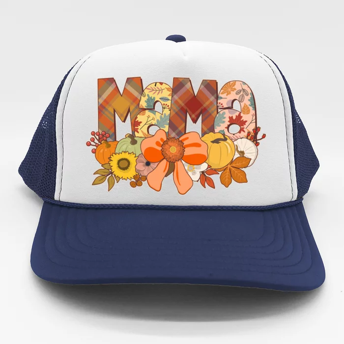 Cute Autumn Mama Fall Lover Trucker Hat