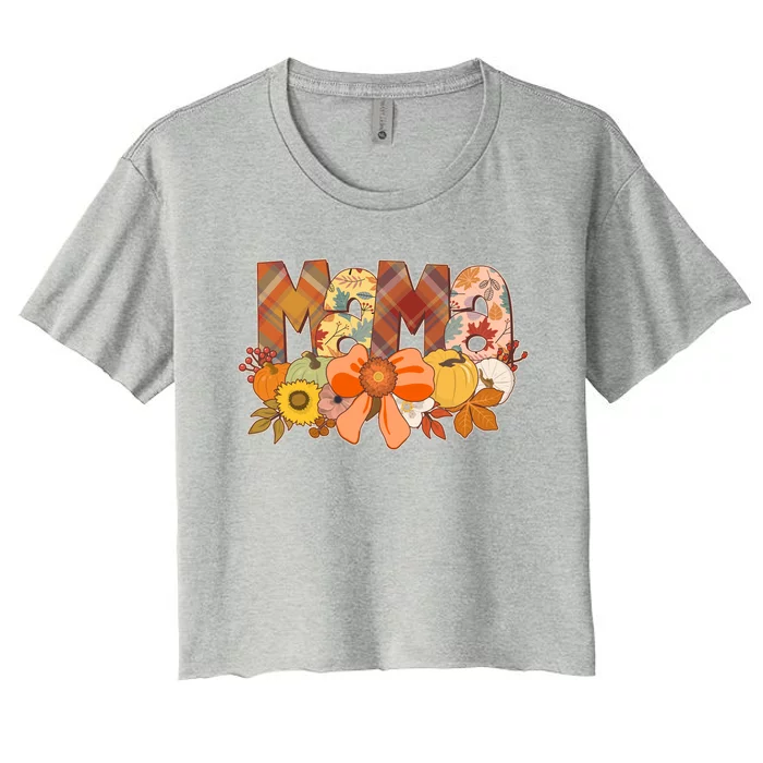 Cute Autumn Mama Fall Lover Women's Crop Top Tee