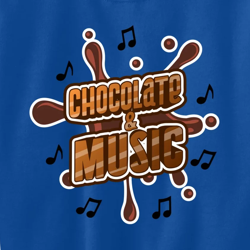 Chocolate And Music Hobby Chocolatier Musician Gift Kids Sweatshirt