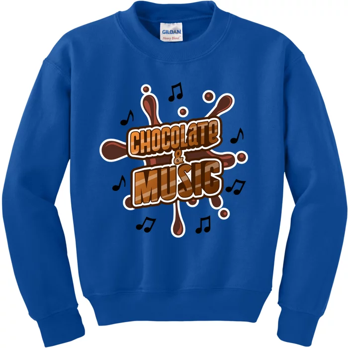 Chocolate And Music Hobby Chocolatier Musician Gift Kids Sweatshirt