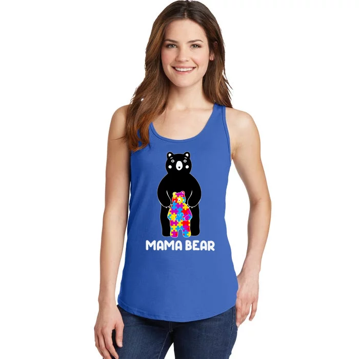 Cute Autism Mama Bear Autism Awareness Day Gift Ladies Essential Tank