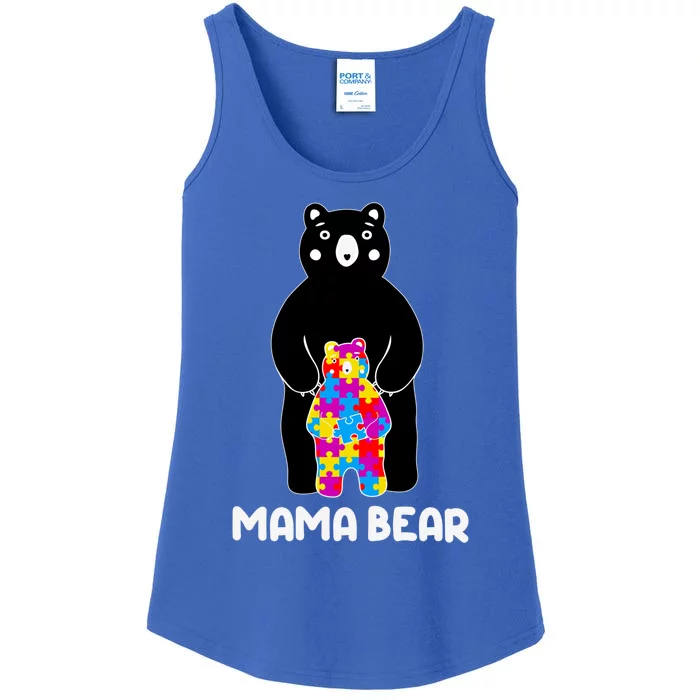 Cute Autism Mama Bear Autism Awareness Day Gift Ladies Essential Tank