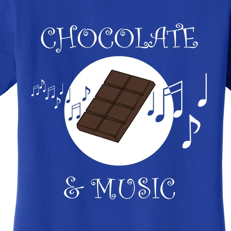 Chocolate And Music Instrut Musician Chocolatier Meaningful Gift Women's T-Shirt