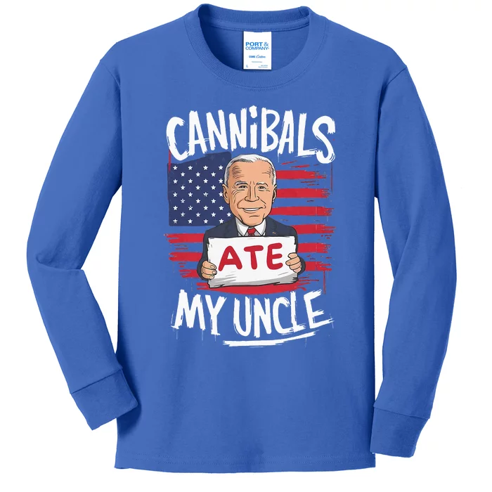 Cannibal Ate My Uncle Kids Long Sleeve Shirt