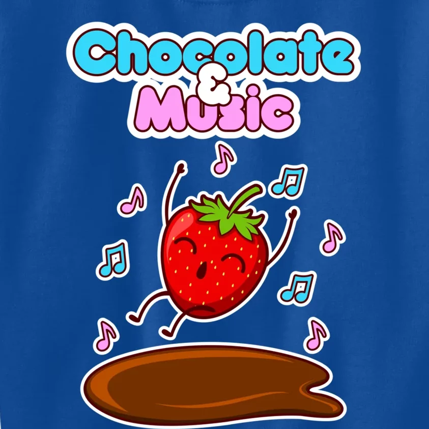 Chocolate And Music Strawberry Dancing Chocolatier Gift Kids Sweatshirt