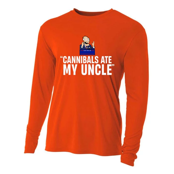 Cannibals Ate My Uncle Biden Trump Saying Cooling Performance Long Sleeve Crew