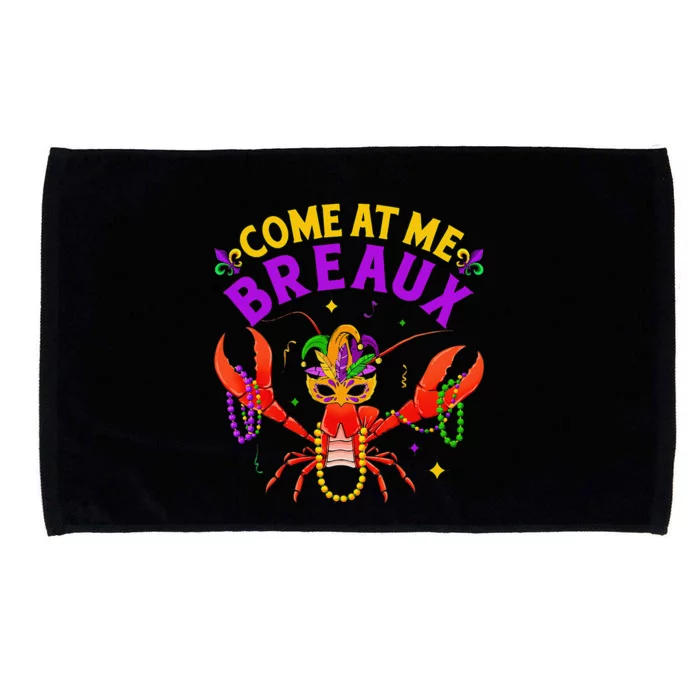 Come At Me Breaux Crawfish Beads Funny Mardi Gras Carnival Microfiber Hand Towel